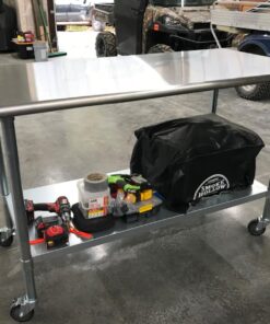 GRIDMANN NSF Stainless Steel Work & Prep Table 60 x 30 Inches with Caster Wheels and Under Shelf for Restaurant, Home, Hotel 60 in Long x 30 in Deep 27 71tTvpI0XGL