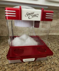 Nostalgia Snow Cone Shaved Ice Machine - Retro Table-Top Slushie Machine Makes 20 Icy Treats - Includes 2 Reusable Plastic Cups & Ice Scoop - Retro Red 31 71tU7 yvZOL