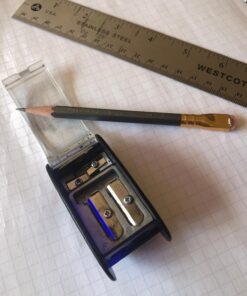 AS2M (1053121), Long Point Sharpener, sharpens in 2 steps; 2 spare blades includes. With lead pointers for 2 mm and 3.2 mm. BLUE only 1-Pack 29 71tUFkIWU4L