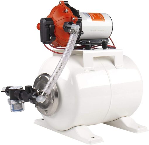 SeaFlo Marine Water Pump 12 V DC 60 PSI 5.5 GPM 2 Gallon Accumulator Tank System