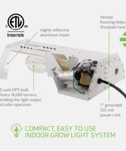 Sun System Grow Lights - Blazer - Double End | Metal Halide / HPS | Reflector - For Hydroponic and Greenhouse Plant Use 10 71tUICivcL