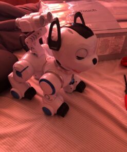 fisca Remote Control Robotic Dog RC Interactive Intelligent Walking Dancing Programmable Robot Puppy Toy Electronic Pets with Light and Sound for Kids Boys Girls Age 6, 7, 8, 9, 10 and Up Years Old 24 71tURzg0PzL