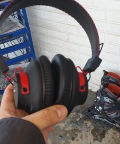 Avantree Audition - Bluetooth Over-Ear Headphones with Long-Lasting Durable Build, Built-in Mic, 40h Battery Life and Wireless or Wired Modes for Phone, PC & Laptop Black, Red 45 71tUsRgNQhL