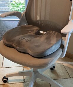 ComfiLife Premium Comfort Seat Cushion - Non-Slip Orthopedic 100% Memory Foam Coccyx Cushion for Tailbone Pain - Cushion for Office Chair Car Seat - Back Pain & Sciatica Relief (Gray) Gray 41 71tVFOUkLIL