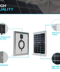 ACOPOWER HY010-12M 10 Watt 10W Mono Solar Panel for 12V Battery Charging RV Boat, Off Grid 29 71tVGaPxwLL