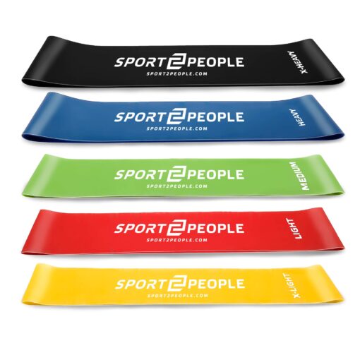 Exercise Bands Resistant Band Workout Excercise Bands for Booty Building with 2 Workout E-Books for Strength Training and Physical Therapy - Fitness Loops for Hips and Leg 5 set blue