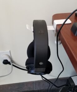 6amLifestyle Headphone Headset Holder Hanger, Universal Metal Gaming Headphones Stand Mount Under Desk Hook Clip with Adjustable Clamp for All Headsets, Black Normal 43 71tW3jhkMIL