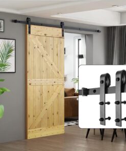 U-MAX 6.6 FT Sliding Barn Wood Door Basic Sliding Track Hardware Kit (Basic "J") 33 71tWmA7ttEL