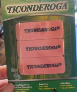 Ticonderoga Wedge Erasers, Pink, 3 Count 3 Count Pink 15 71tY0ChFDiL