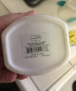 Mud Pie Give Me A Squeeze Sponge Caddy, 3" x 3", White 18 71tYHsS1idL