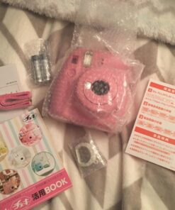 Fujifilm Instax Mini 8+ (Strawberry) Instant Film Camera + Self Shot Mirror for Selfie Use - International Version (No Warranty) Strawberry 46 71tYpxST6lL