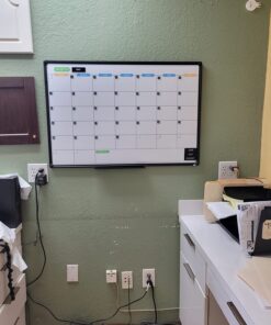 JILoffice Dry Erase Calendar Whiteboard - Magnetic White Board Calendar Monthly 36 X 24 Inch, Black Aluminum Frame Wall Mounted Board for Office Home and School Calendar 36 x 24 Inch 28 71tZS7l0z1L