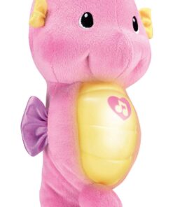 Fisher-Price Musical Baby Toy, Soothe & Glow Seahorse, Plush Sound Machine With Lights & Volume Control For Newborns, Pink Pink Easy-to-Open Packaging 20 71tZxXFR UL