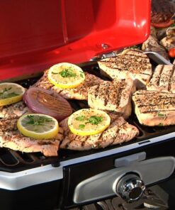 Cuisinart CGG-180T Petit Gourmet Portable Tabletop Propane Gas Grill, Red 17.6 x 18.6 x 11.8-Inch Petit Gourmet Tabletop Gas Grill, Red 35 71takTdrerL
