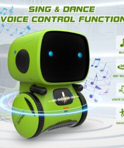 GILOBABY Kids Robot Toys, Interactive Robot Companion Smart Talking Robot with Voice Control Touch Sensor, Dancing, Singing, Recording, Repeat, Birthday Gifts for Boys Ages 3+ Years (Green) Green, Black 15 71tbeueeGEL