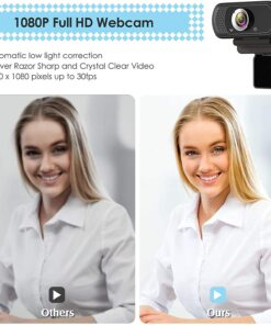 Alternative view of ToLuLu 1080P Webcam with Microphone, HD Webcam Web Camera with Tripod Stand, Widescreen USB Computer Camera, Streaming Mic Webcam for Online Calling/Conferencing, Zoom/Facetime/YouTube Laptop Desktop