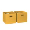 RiverRidge 2 Pc Storage Set Folding Bin, Golden Yellow, 2 Piece, 10.5 x 10.5 x 10 inches 63 71tcIClNOL