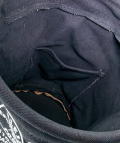 Klein Tools 5104FR Canvas Bucket, Flame-Resistant Tool Bucket Made of No. 4 Canvas, with Double-Reinforced Bottom, 100-Pound Load Rated Standard 19 71tcSudTWxL