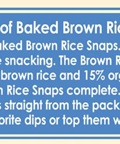 Edward & Son's Organic Unsalted Plain Brown Rice Snaps – Oven Baked, Whole Grain, Gluten Free, No Added Oils, Non-GMO Project Verified, USDA Organic – 3.5 Oz (Pack of 12) 9 71td4jqI54L