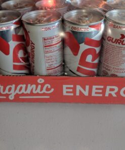GURU Lite Natural Energy Drink - Low Calorie, Vegan, Organic Energy Drinks - Experience Energy Without the Jitters, Rush or Crash - 24 x 8oz/250ml Cans 8.4 Fl Oz (Pack of 24) 43 71td637AjDL