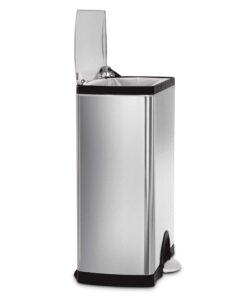 Simplehuman 50 Liter / 13.0 Gallon Rectangular Kitchen Step Trash Can, Brushed Stainless Steel 50 Liter Trash Can 27 71tdfrmStFL
