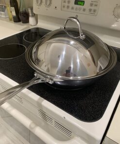 Cooks Standard Wok Multi-Ply Clad Stir Fry Pan, 13" with High Dome lid, Silver 67 71tebR gd3L