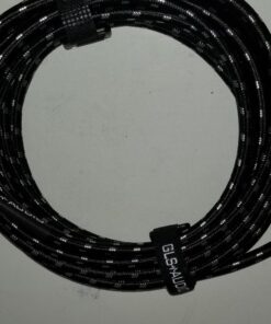 GLS Audio Instrument Cable - 1/4 Inch TS to 1/4 Inch Instrument Cable for Bass/Electric Guitar- Black/Grey Braided Tweed, 20ft 20 Ft Right-Angle 23 71tegSVYCZL
