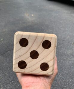 GoSports Giant Wooden Playing Dice Set with Rollzee and Farkle Scoreboard - Includes 6 Dice, Dry-Erase Scoreboard and Canvas Tote Bag - Choose 2.5 Inch or 3.5 Inch Dice) 3.5 Inch Natural Wood Dice 37 71tekmvd6L