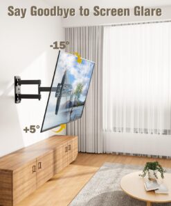 Mounting Dream TV Wall Mount Swivel and Tilt for Most 26-55 Inch TV, TV Mount Perfect Center Design, Full Motion TV Mount Bracket with Articulation, up to VESA 400x400mm, 60 lbs, MD2377 27 71teyQHaIL