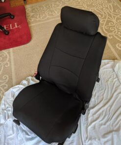 FH Group Car Seat Covers Full Set Cloth - Universal Fit Automotive Seat Covers, Low Back Front Seat Covers, Solid Back Seat Cover, Washable Car Seat Cover For SUV, Sedan And Van Black BLACK Seat Covers 68 71tfIgs8TL