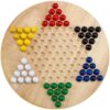 Brybelly Chinese Checkers Game Set with 11.5 in Natural Wood Checkers Board | 60 Wood Marbles in 6 Bright Colors for Adults, Boys and Girls Game Playing 39 71tiNxsHISL