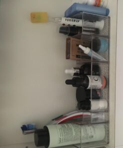 iDesign 43030 Med+ 12" Plastic Divided Vanity Medication and Bathroom Accessory, 12" x 3" x 3.5", Multi-Level Organizer 40 71tiimiZGBL