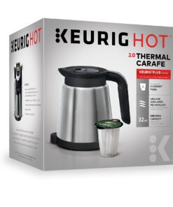 Alternative view of Keurig 2.0 Thermal Carafe 32oz Double-Walled, Vacuum-Insulated, Holds and Dispenses Upto 4 Cups of Hot Coffee, Compatible With Keurig 2.0 K-Cup Pod Coffee Makers, Stainless Steel