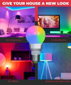 Kobra LED Color Changing Light Bulb with Remote Control - 16 Different Color Choices Smooth, Fade, Flash or Strobe Mode - Smart Remote Lightbulb - RGB & Multi Colored 2 Count (Pack of 1) 28 71tj9AU9BzL 5