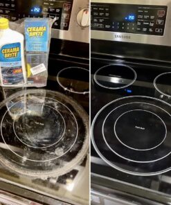 Cerama Bryte Best Value Kit: Ceramic Cooktop Cleaner 28oz, Scraper, 10 Pads, Burnt-on Grease Remover 2oz, 4 Piece Set 21 71tjjclmRYL