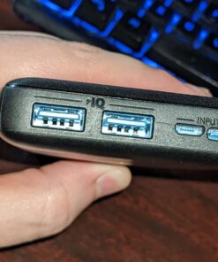 Anker Portable Charger, Power Bank, 20,000mAh Battery Pack with PowerIQ Technology and USB-C (Recharging Only) for iPhone 15/15 Plus/15 Pro/15 Pro Max, iPhone 14/13/12 Series, Samsung Galaxy (Black) Black 40 71tjr8FwTLL