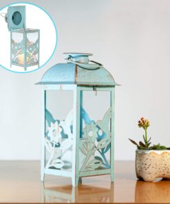 Solar Lantern Outdoor Hummingbird Blue Decor Antique Metal and Glass Construction Mission Solar Garden Lantern Indoor and Outdoor Solar Hanging Lantern Entirely Solar Powered Lantern Low Maintenance 1 Pack 21 71tkNOOnWmL