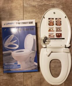 UMIEN™ Ergonomic Potty Training Toilet Seat 2 in 1 Toilet Seat For Toddlers & Adults – Kids Potty Training Easy To Install Elongated 44 71tl2P5UERL