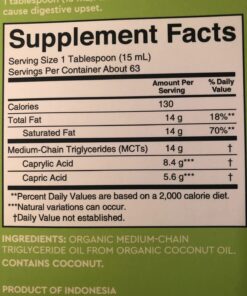 Viva Naturals Organic MCT Oil for Keto Coffee (32 fl oz) - Best MCT Oil Supplement to Support Energy and Mental Clarity, USDA Organic, Non-GMO and Paleo Certified & Keto Friendly 32 Fl Oz (Pack of 1) 39 71tlb6u xsL