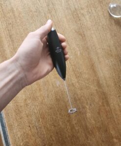 Zulay Kitchen Powerful Milk Frother Handheld Foam Maker for Lattes - Whisk Drink Mixer for Coffee, Mini Foamer for Cappuccino, Frappe, Matcha, Hot Chocolate by Milk Boss (Black) Midnight Black 29 71tlg0fxwuL