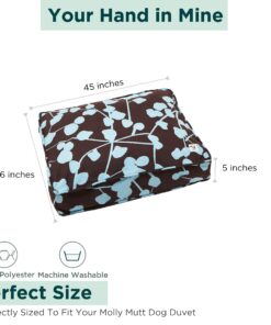 Alternative view of Molly Mutt Huge Dog Bed Cover - Your Hand in Mine Print - Measures 36”x45”x5’’ - 100% Cotton - Durable - Breathable - Sustainable - Machine Washable Dog Bed Cover