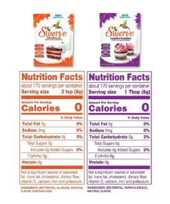 Swerve Sweetener Granular and Confectioners Baker's Bundle - Sugar Substitute, Zero Calorie, Keto Friendly, Zero Sugar, Non-Glycemic, 48oz (2 Pack) 48 Ounce (Pack of 2) 10 71tm3fn3OsL