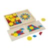 Melissa & Doug Pattern Blocks and Boards - Wooden Classic Toy With 120 Solid Wood Shapes and 5 Double-Sided Panels, Multi-colored - STEAM Animals, Tangrams Puzzle For Kids Ages 3+ Standard 28 71tn Sx4yWL