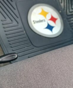 FANMATS 8752 Pittsburgh Steelers 2-Piece Heavy Duty Vinyl Car Mat Set, Front Row Floor Mats, All Weather Protection, Universal Fit, Deep Resevoir Design 23 71tn1 KDylL
