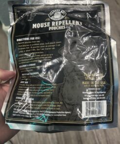 Grandpa Gus's Extra-Strength Mouse Repellent, Cinnamon/Peppermint Oils Repel Mice from Nesting & Freshen Air in Car/RV/Boat/Garage/Shed/Cabin, 1.75 Oz (10 Pouches) 1.75 Ounce (Pack of 10) 24 71tnZoOfzoL