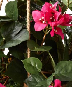 Nearly Natural Bougainvillea Basket Silk 1 Artificial Hanging Plant, 32 x 32 x 24, Green, Pink 39 71to2rrq6NL