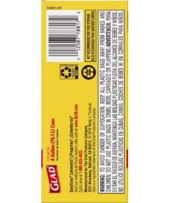 Glad Small Trash Bags - 4 Gallon White Trash Bag - 30 Count 30 bags 14 71toFvYDTIL