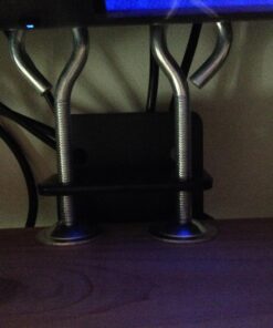 Mount-It! Triple Monitor Mount | 3 Monitor Desk Stand | Fits Three Computer Screens 19 20 21 22 23 24 Inches | C-Clamp Base | Heavy Duty Full Motion Tri Arms | VESA 75 100 Compatible up to 24 inches 69 71toixnxenL