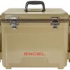 Engel UC19 19qt Leak-Proof, Air Tight, Fishing Drybox Cooler with Built-in Fishing Rod Holders, Also Makes The Perfect Small Hard Shell Lunchbox for Men and Women Tan 47 71tpWsORtXL