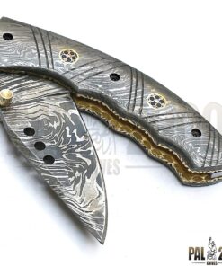 PAL 2000 KNIVES Sagt-9032, Custom Handmade Damascus Steel Folding Pocket Knife - Damascus Handle 15 71tpfBJxe0L